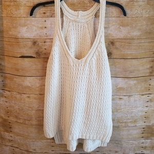 Anthropologie Moth Chunky Cable Knit Sweater Tank